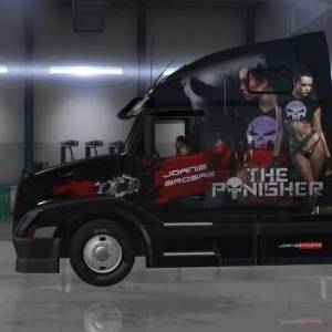 Aradeth Volvo VNL 670 Joanie Brosas The Punisher Tomb Raider Metallic Skins